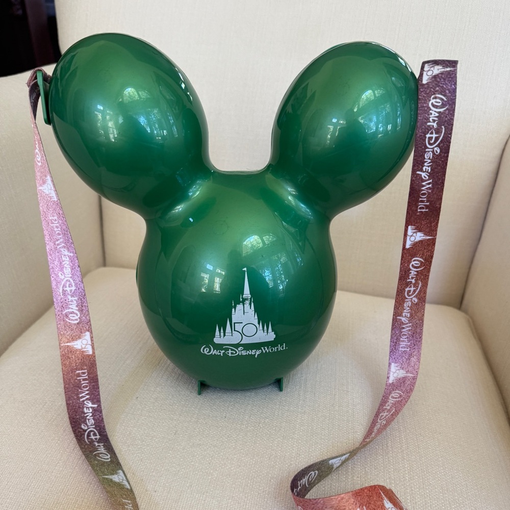Limited Edition: Walt Disney World Green Mickey Ear Figurine Popcorn Bucket